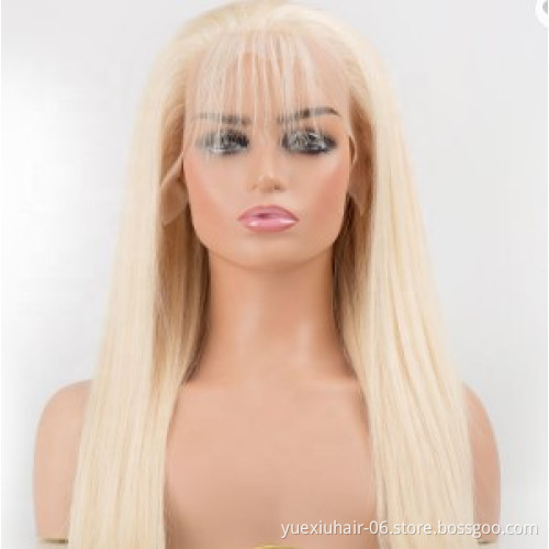 Blonde 613 Lace Front Human Hair Wigs  Straight Remy Brazilian Hair Wigs For Women